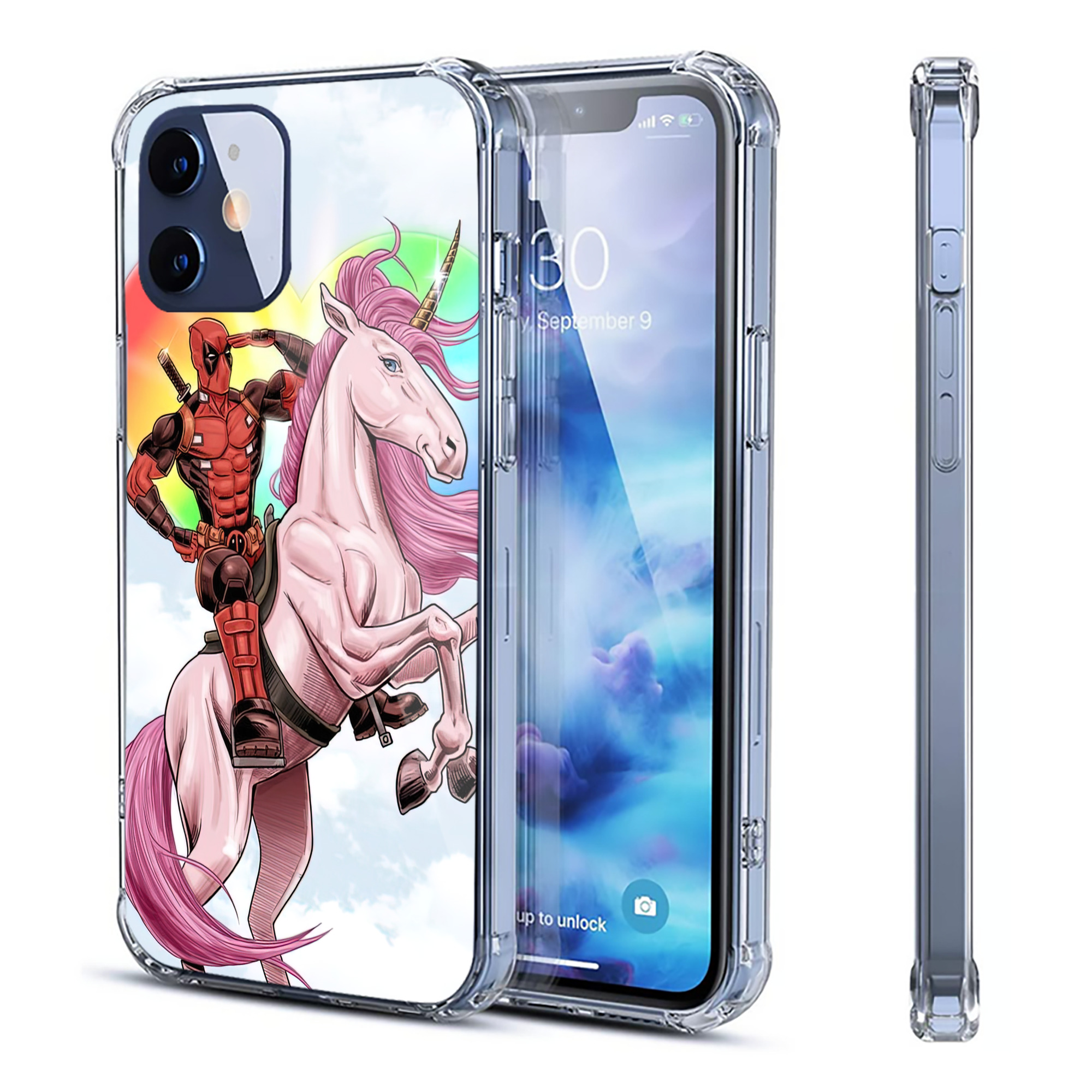 （画像用） Deadpool デッドプール 【iPhone 12シリーズ対応】透明スマホケース（クリアソフトケース）